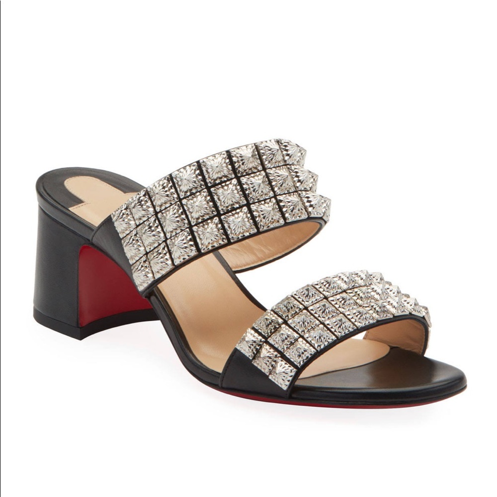 Christian Louboutin Myriadiam Block Heel Sandal 38